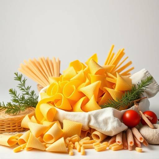 Assortimento di pasta fresca e secca italiana