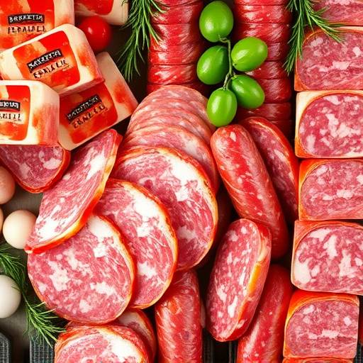 Selezione di salumi italiani, tra cui prosciutto, salame e mortadella